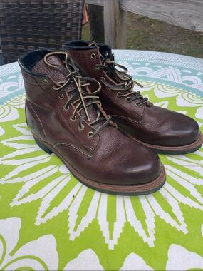 FRYE ARKANSAS LACE UP ANKLE MOTO BOOTS 🥾 SIZE 7.5 MADE IN USA